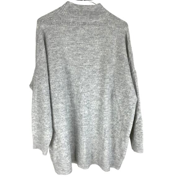 FAT FACE REBEKAH Long Line Jumper Sweater Light Gray Recycled Fabrics Sz 6 NWT - Picture 5 of 16